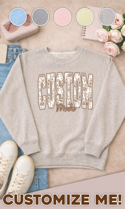 Floral Block Graphic Nantucket Graphic Sweatshirt