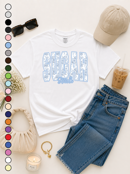 Floral Block Custom Graphic T-Shirt
