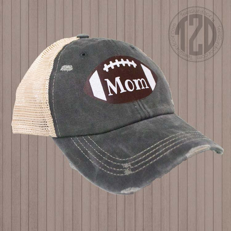 Vintage Glitter Sport Hat Mom Football