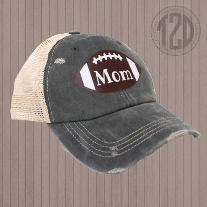 Vintage Glitter Sport Hat Mom Football