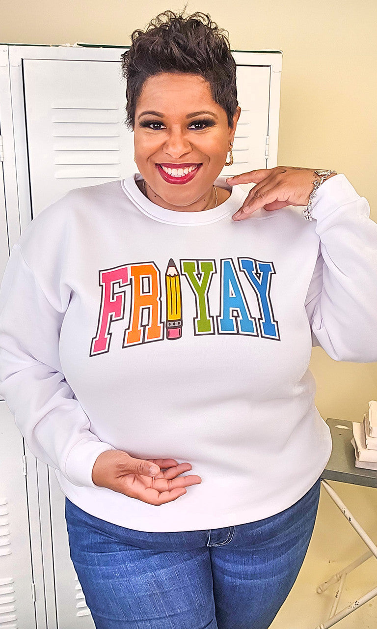 Varsity Fri-Yay Graphic Sweatshirt