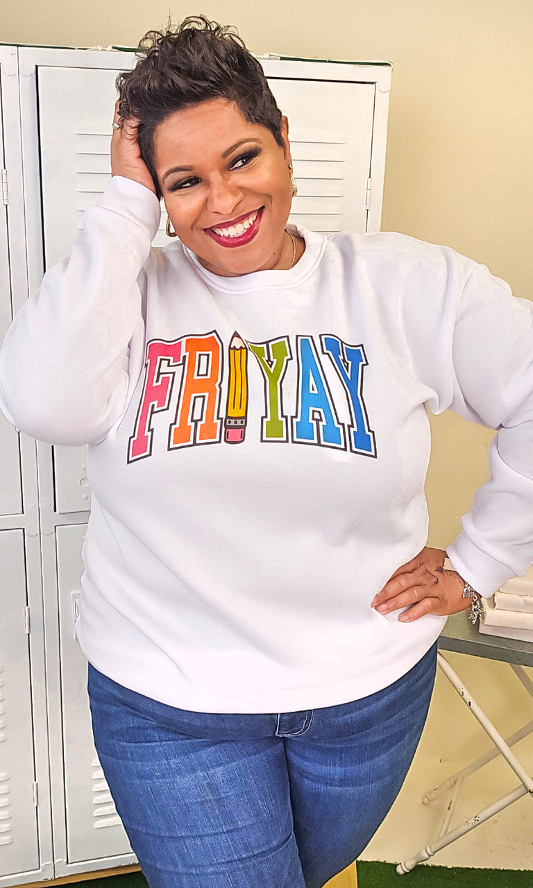 Varsity Fri-Yay Graphic Sweatshirt