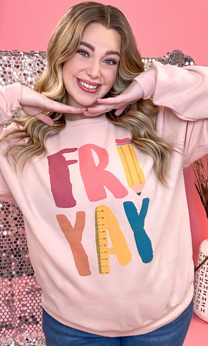 Fri-Yay Ruler Graphic Sweatshirt
