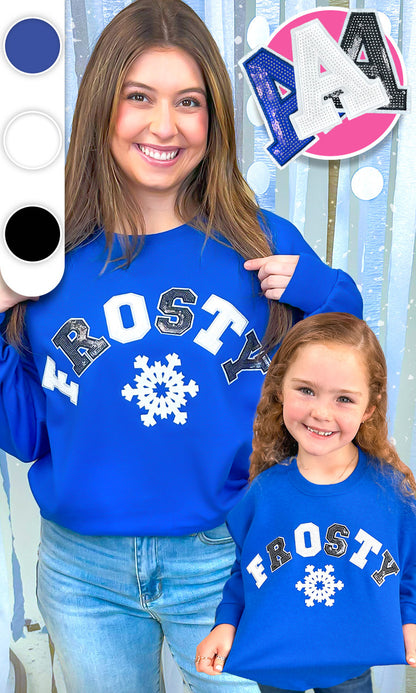 Frosty Sequin Christmas Graphic Sweatshirt