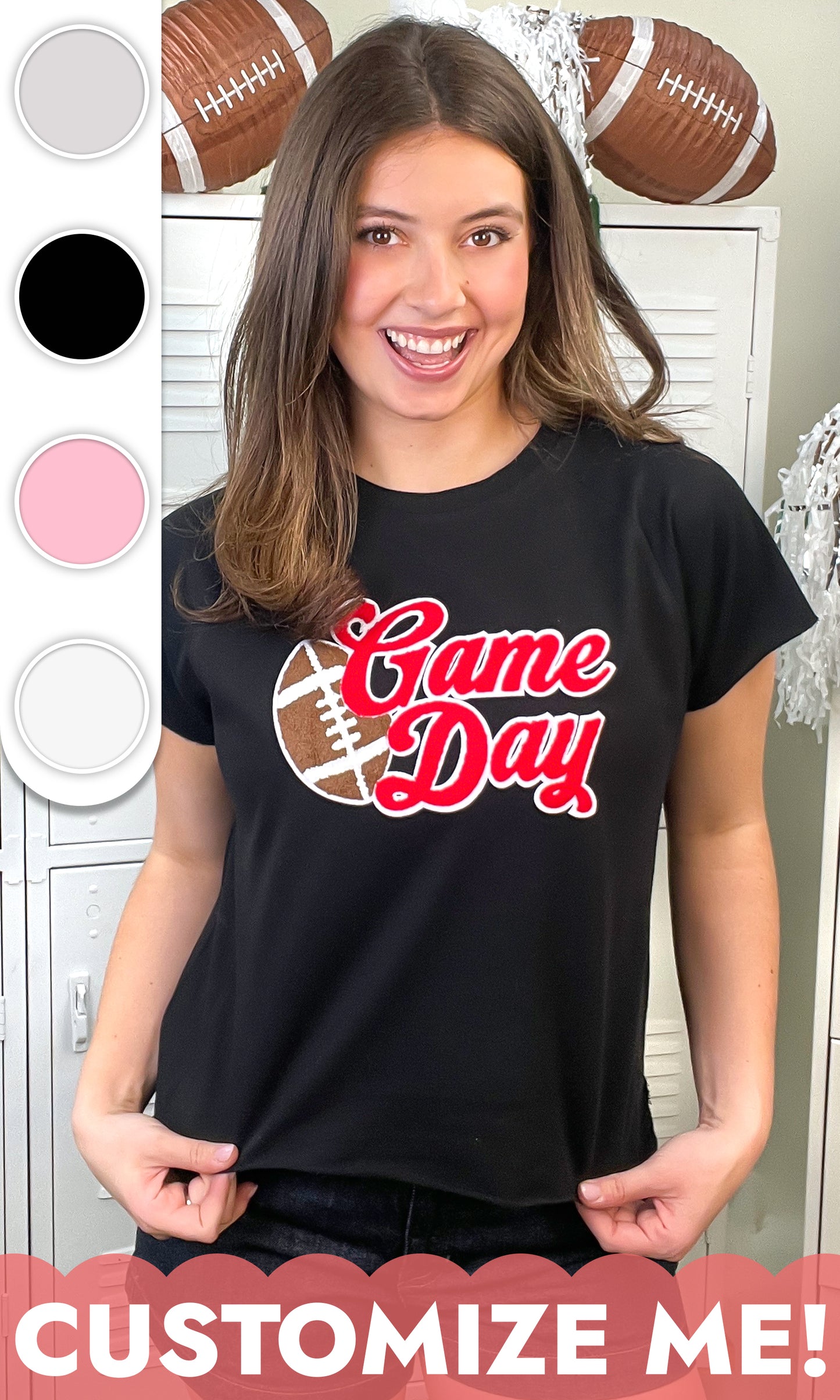Game Day Chenille Graphic Edgy Shirt