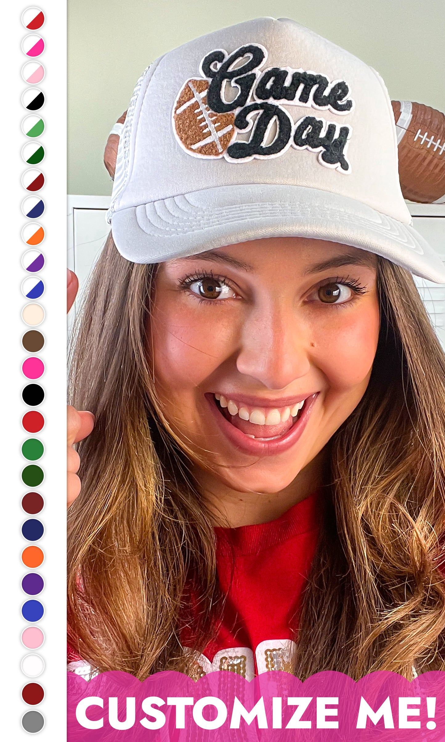 Game Day Chenille Trucker Hat