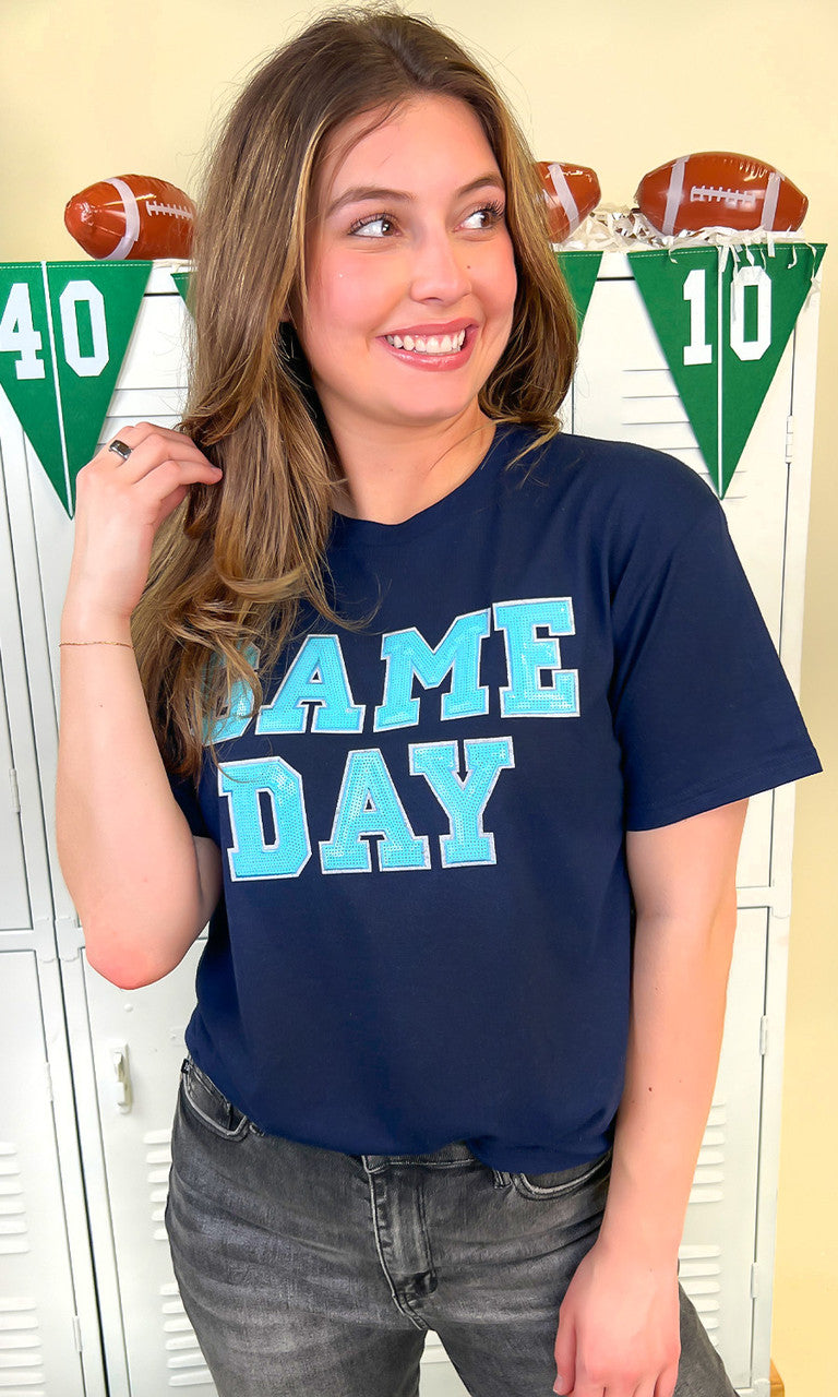 Game Day Sequin Graphic T-Shirt