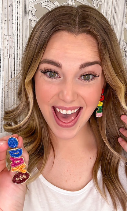 Game Day Words Earrings