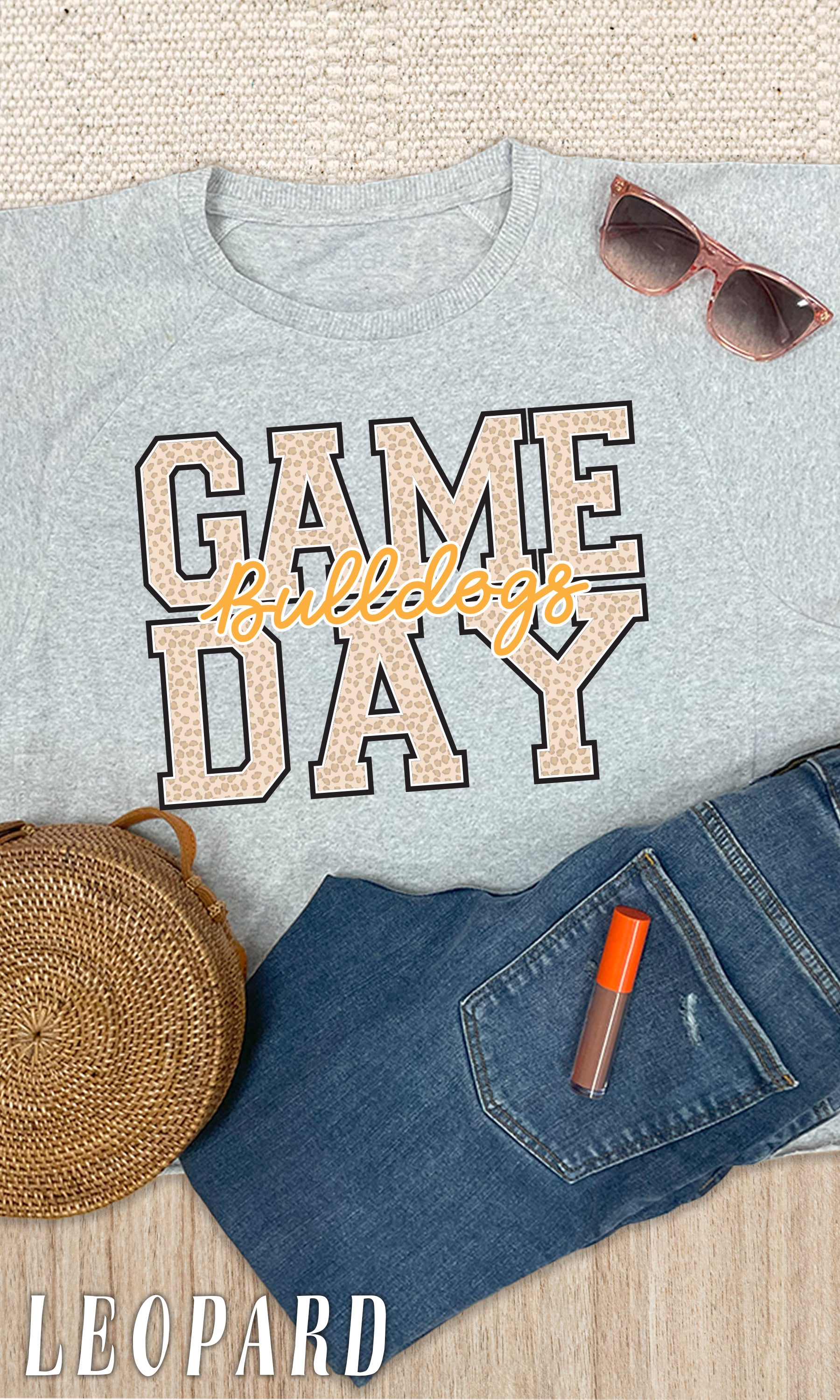 Elevate your style with the Game Day Custom Pattern Graphic Sweatshirt, perfect for game day vibes.