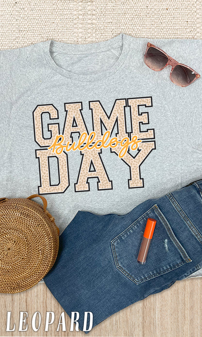 Elevate your style with the Game Day Custom Pattern Graphic Sweatshirt, perfect for game day vibes.