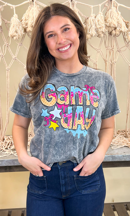 Game Day Drip Mineral Washed Graphic Shirt