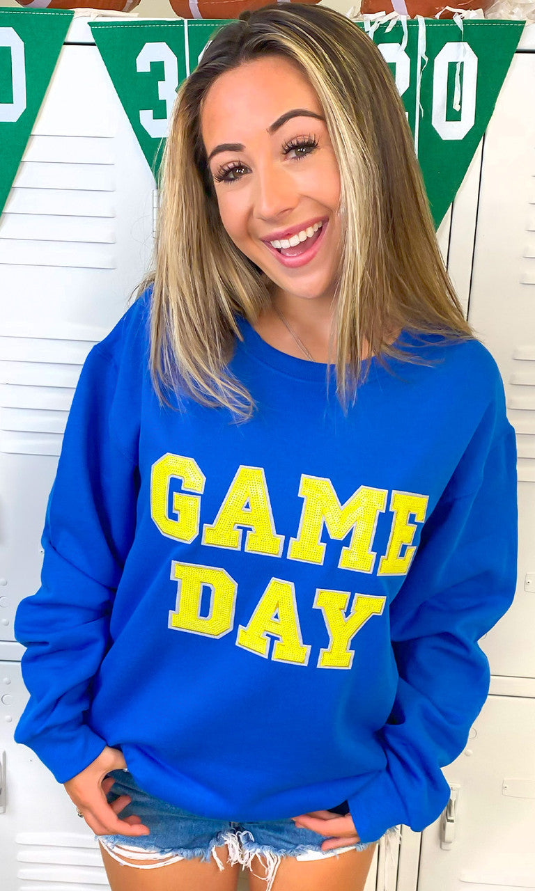 Game Day Sequin Graphic Sweatshirt
