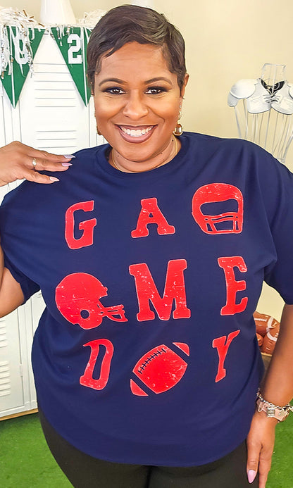 Game Day Football Typography Graphic Shirt