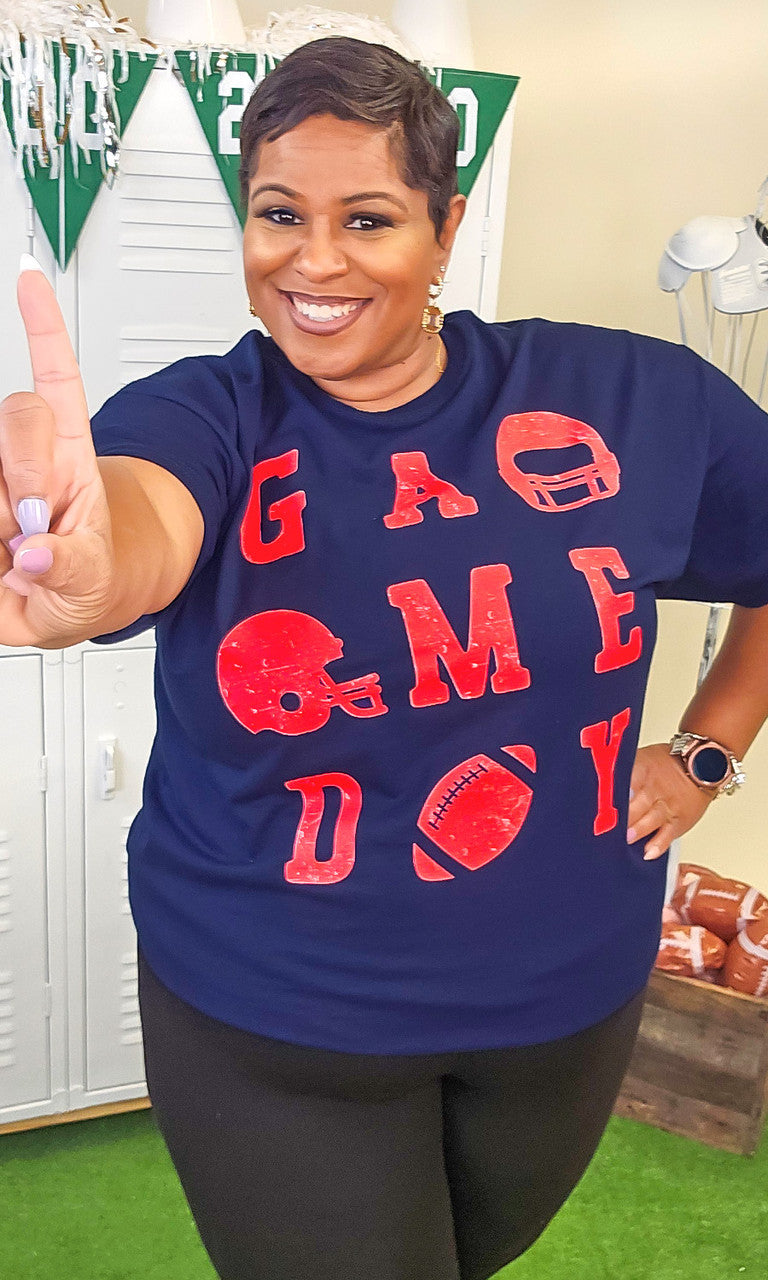 Game Day Football Typography Graphic Shirt