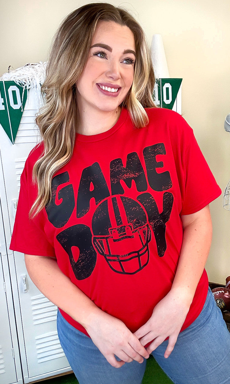 Game Day Football Helmet Graphic Shirt