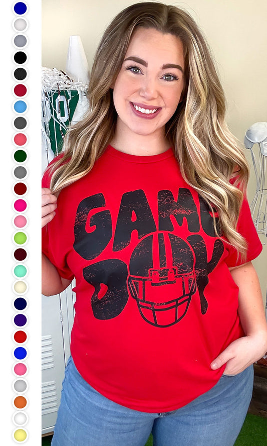 Game Day Football Helmet Graphic Shirt