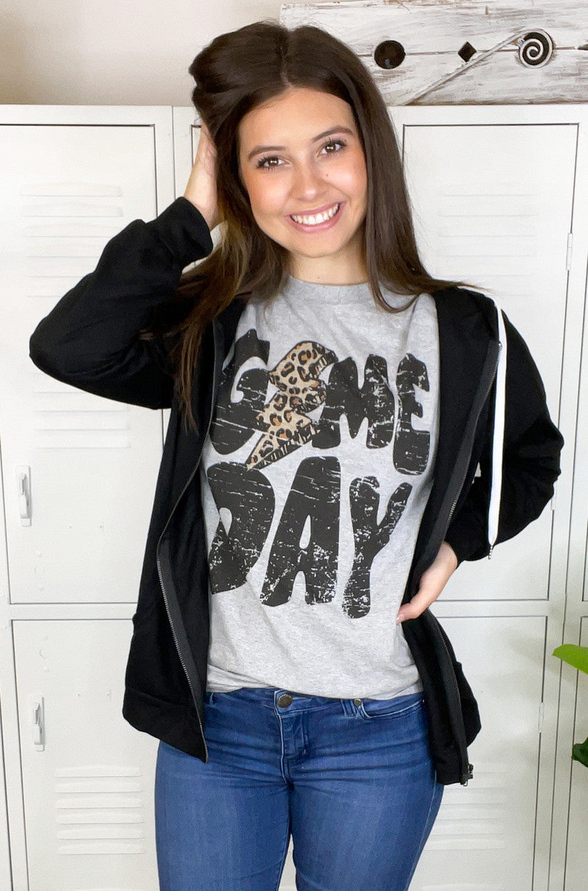 Game Day Leopard Lightning Bolt T-Shirt