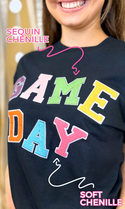 Game Day Sequin Funky Mix Graphic T-Shirt