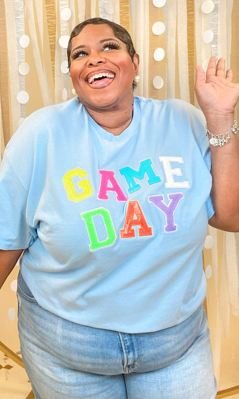 Game Day Sequin Funky Mix Graphic T-Shirt