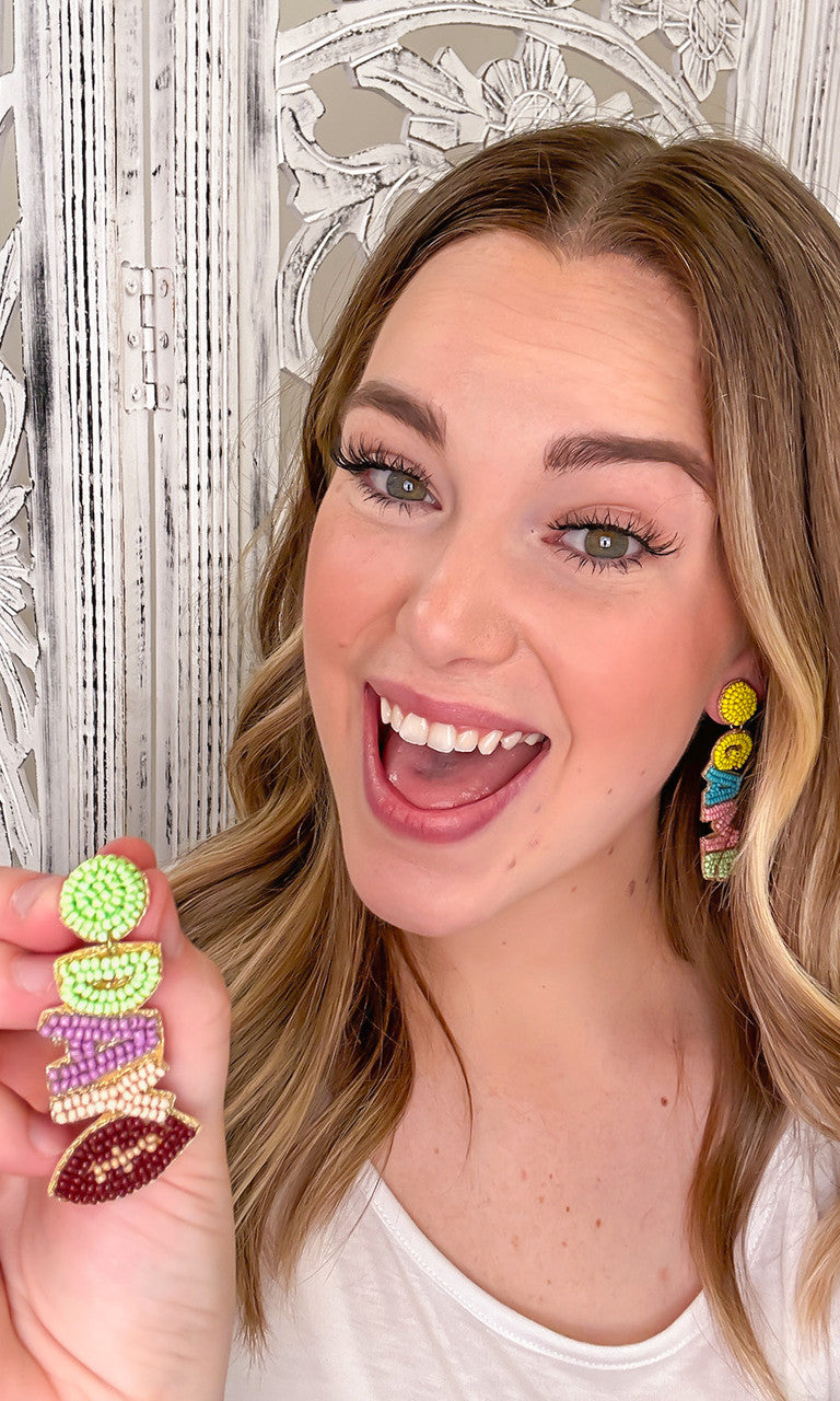 Game Day Words Earrings