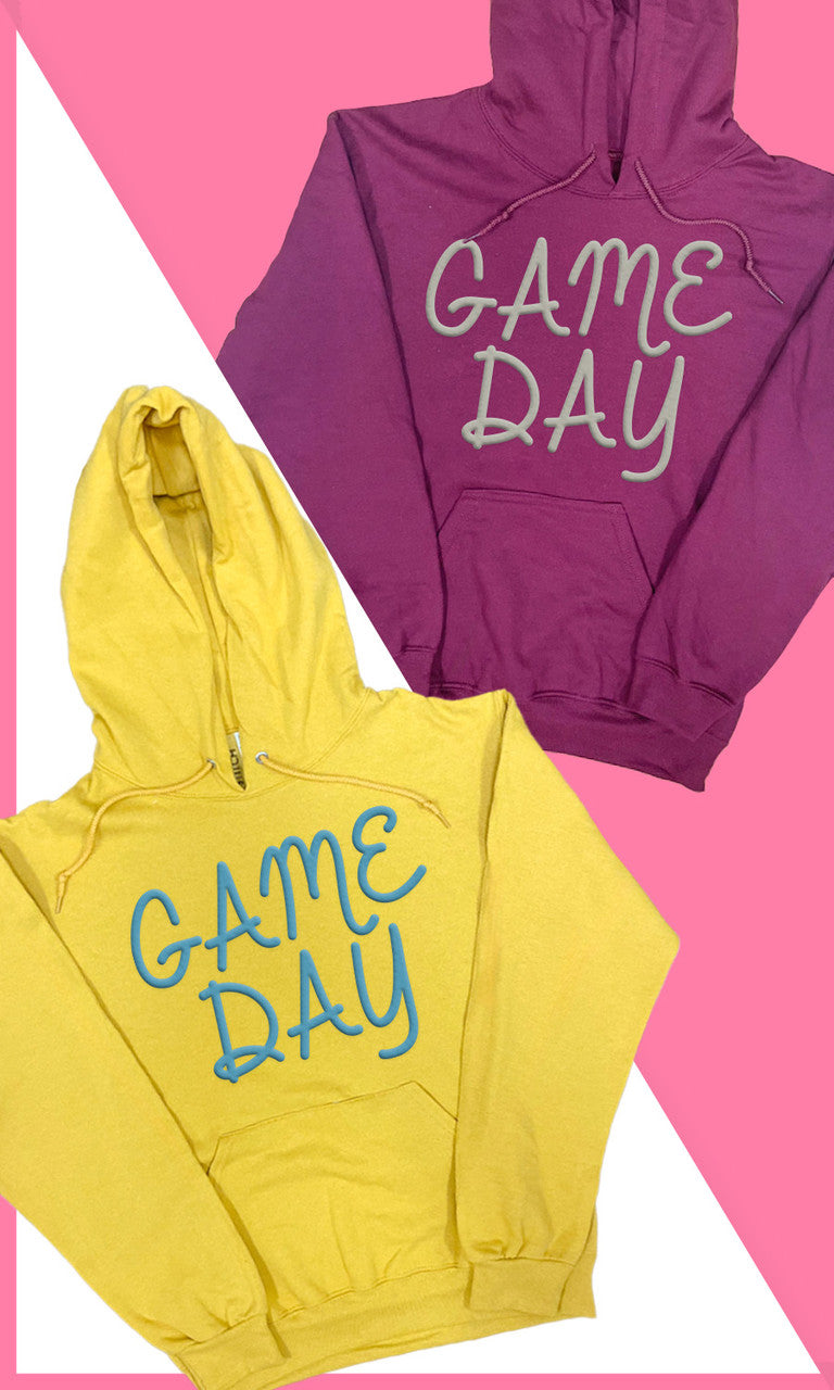 Game Day Script Puff Graphic Hoodie