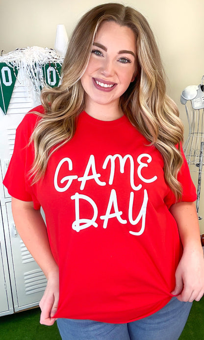 Game Day Script Puff Graphic Shirt