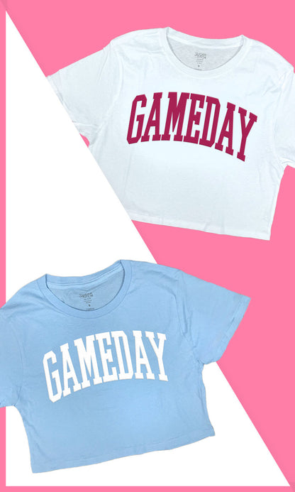 Game Day Flock Graphic Crop Top