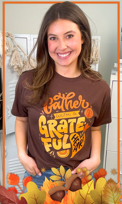 Gather with a Grateful Heart Graphic Shirt