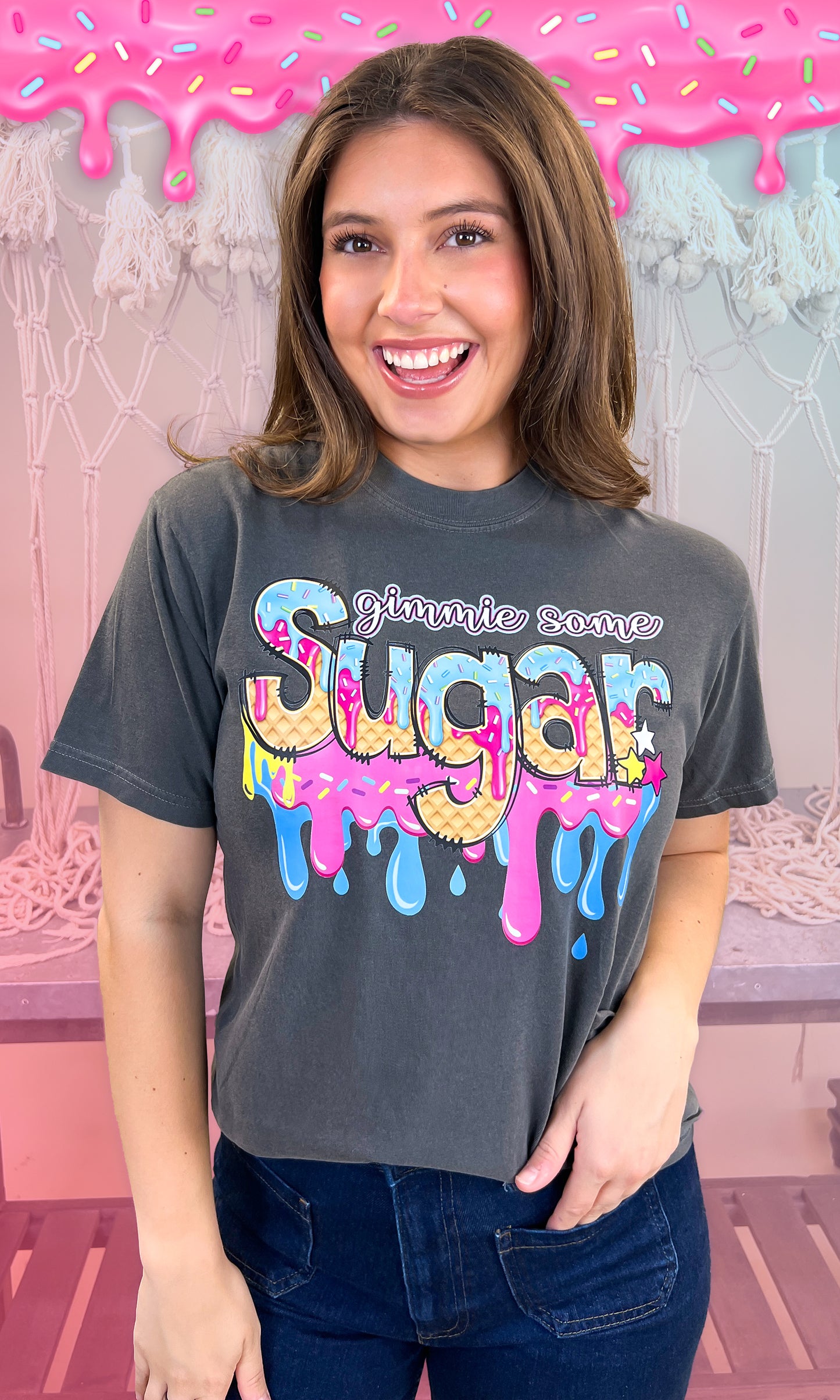 Gimmie Some Sugar Drip Comfort Color Graphic T-Shirt