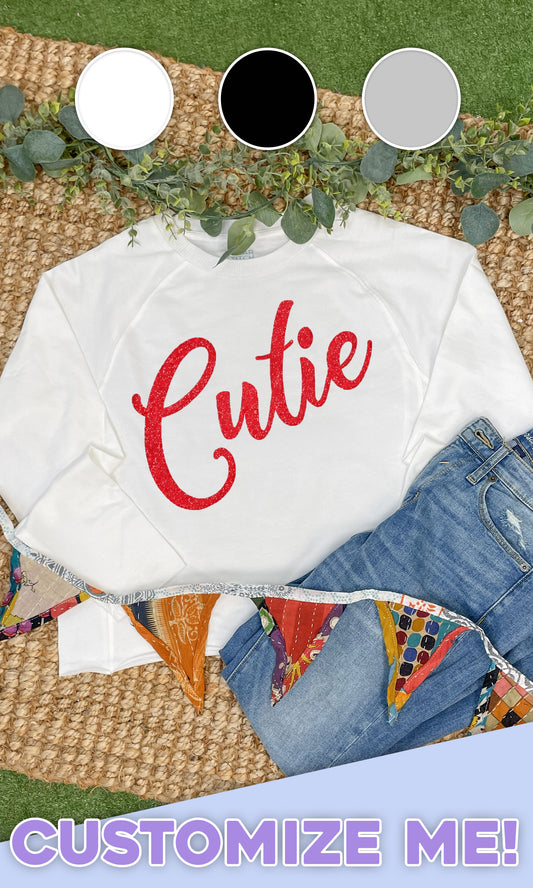 Glitter Puff Custom Long Sleeve Edgy Graphic Shirt