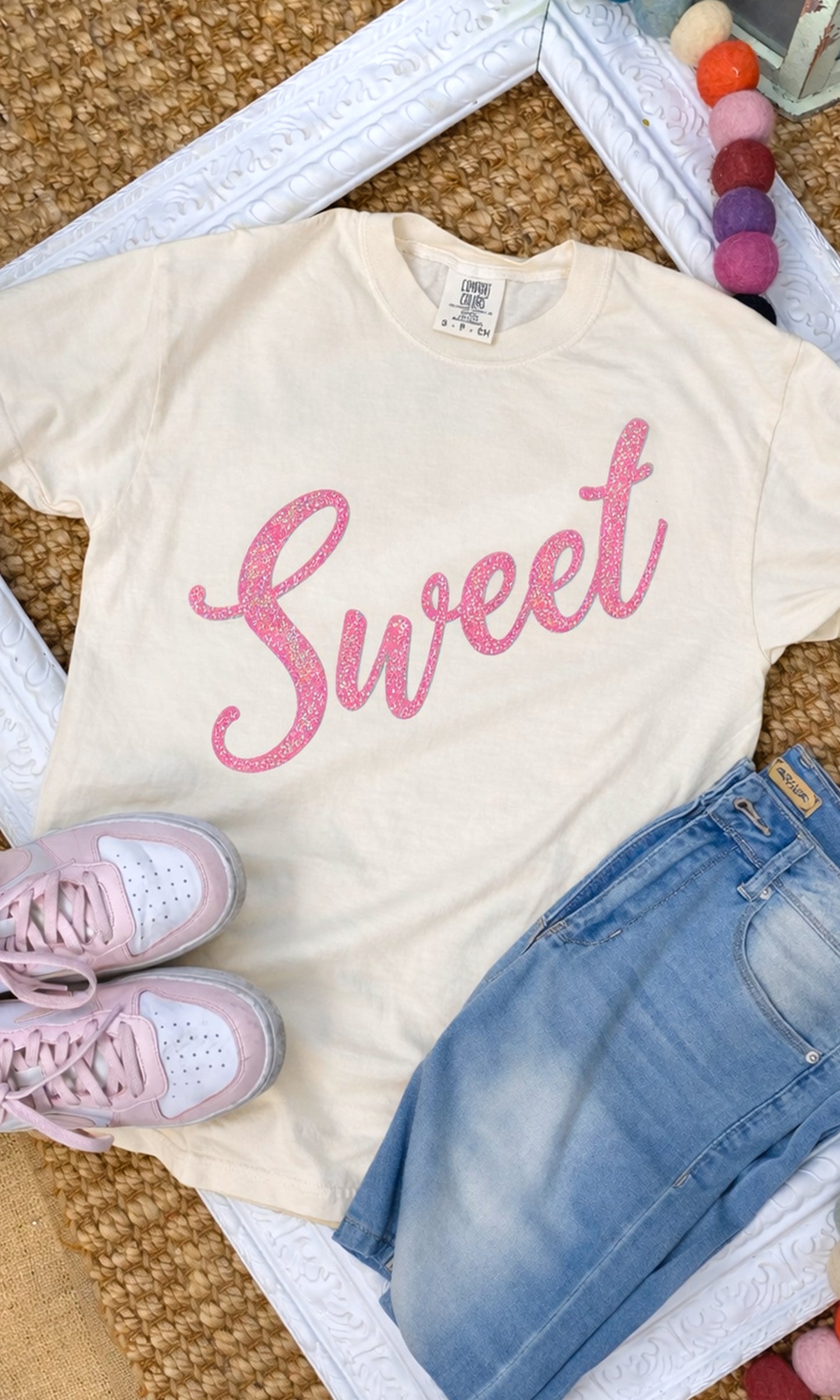 Glitter Puff Custom Comfort Color Graphic T-Shirt