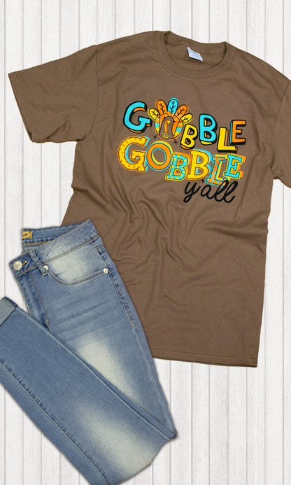 Gobble Gobble Y'all Thanksgiving T-Shirt