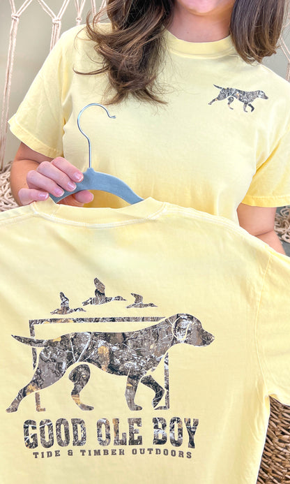 Good Ole Boy Camo Comfort Color Graphic T-Shirt