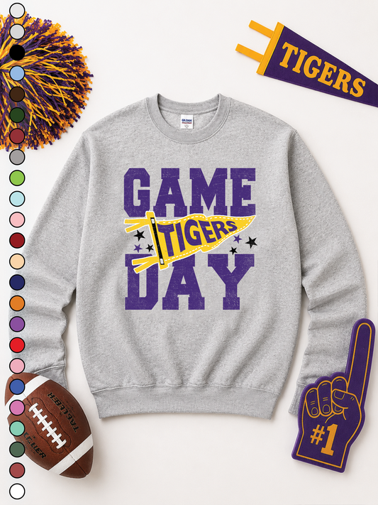 Custom Game Day Pennant Graphic Sweatshirt