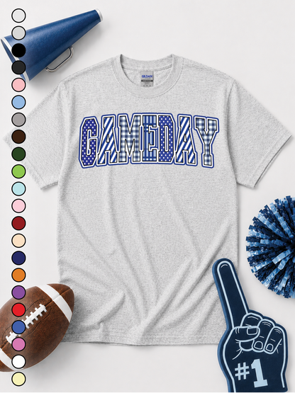 Mixed Pattern Big Letter Custom Graphic T-shirt