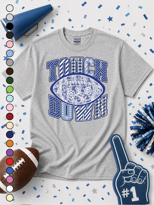 Lace Football Touchdown Pattern Graphic T-Shirt