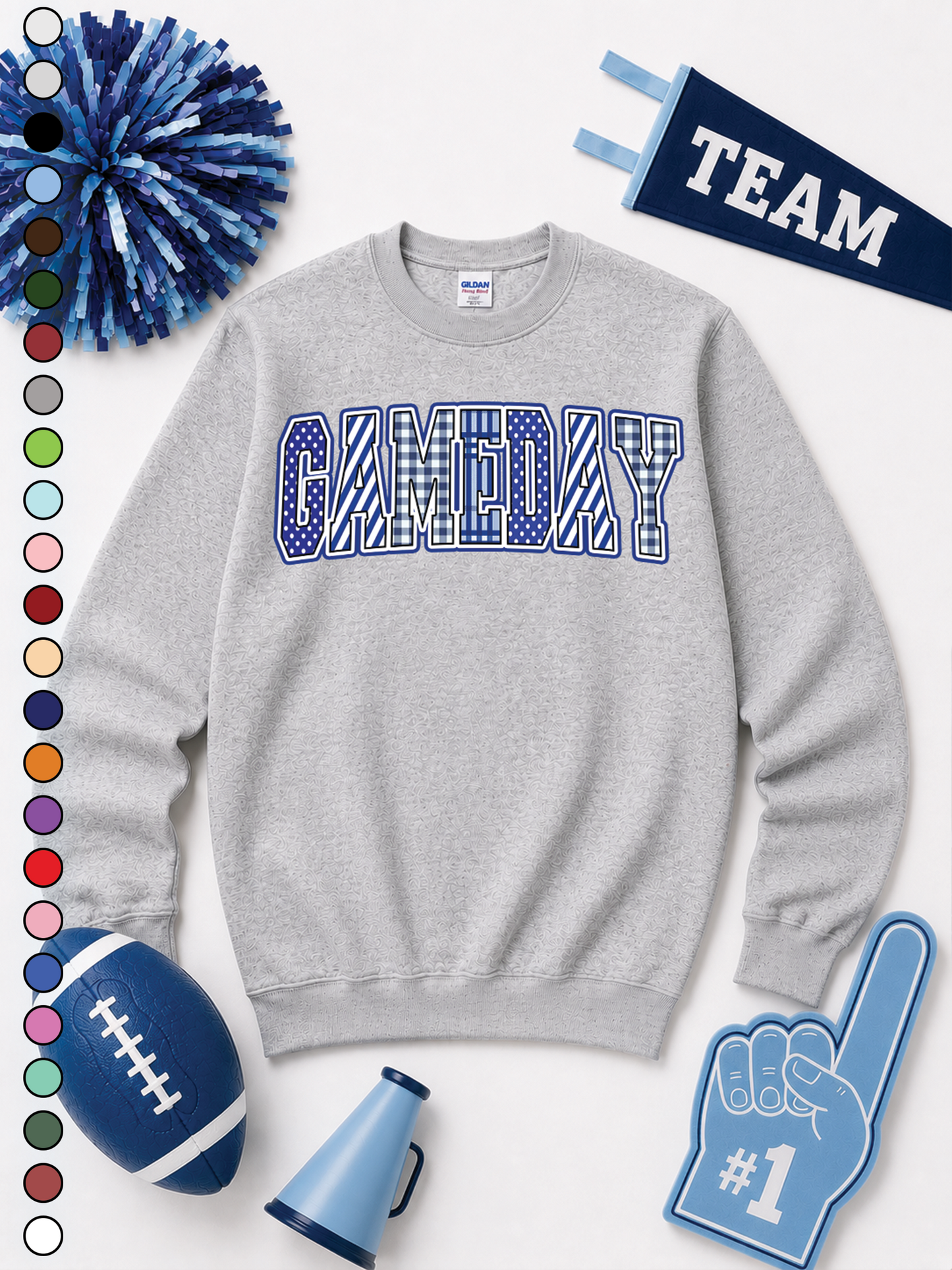 Mixed Pattern Big Letter Custom Graphic Sweatshirt