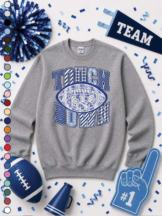 Lace Football Touchdown Pattern Graphic Sweatshirt