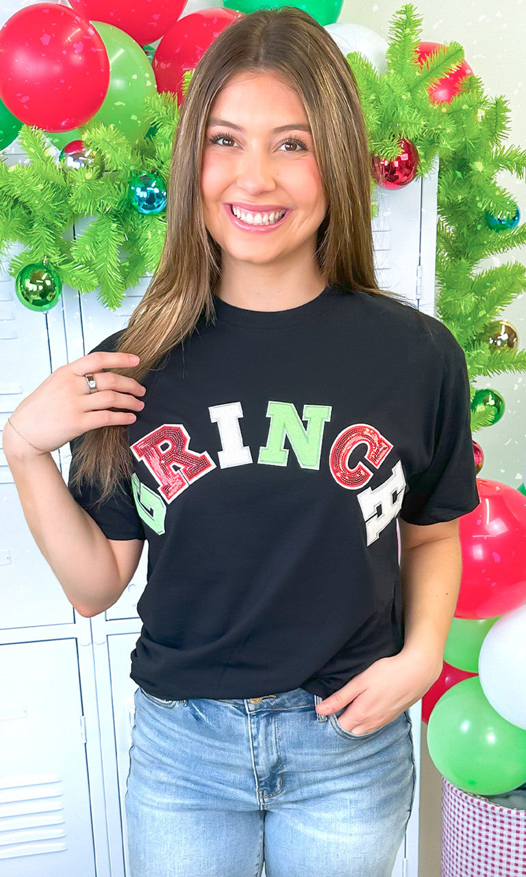 Grinch Sequin Graphic T-Shirt
