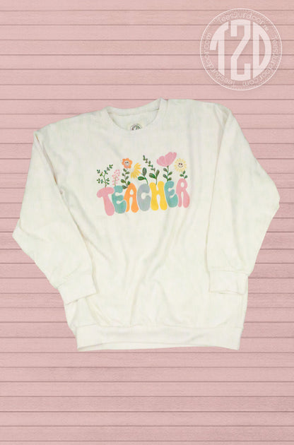 Groovy Flower Teacher Sweatshirt