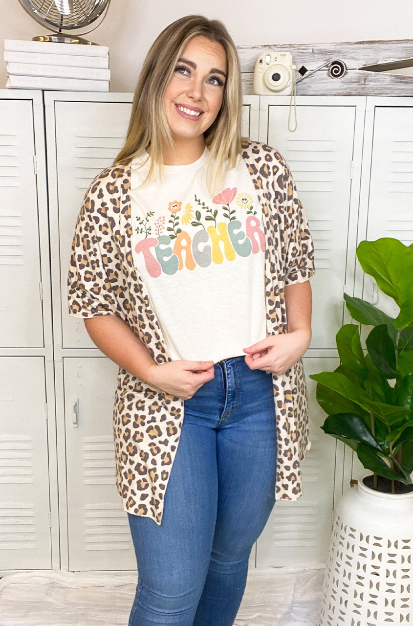 Groovy Flower Teacher T-Shirt