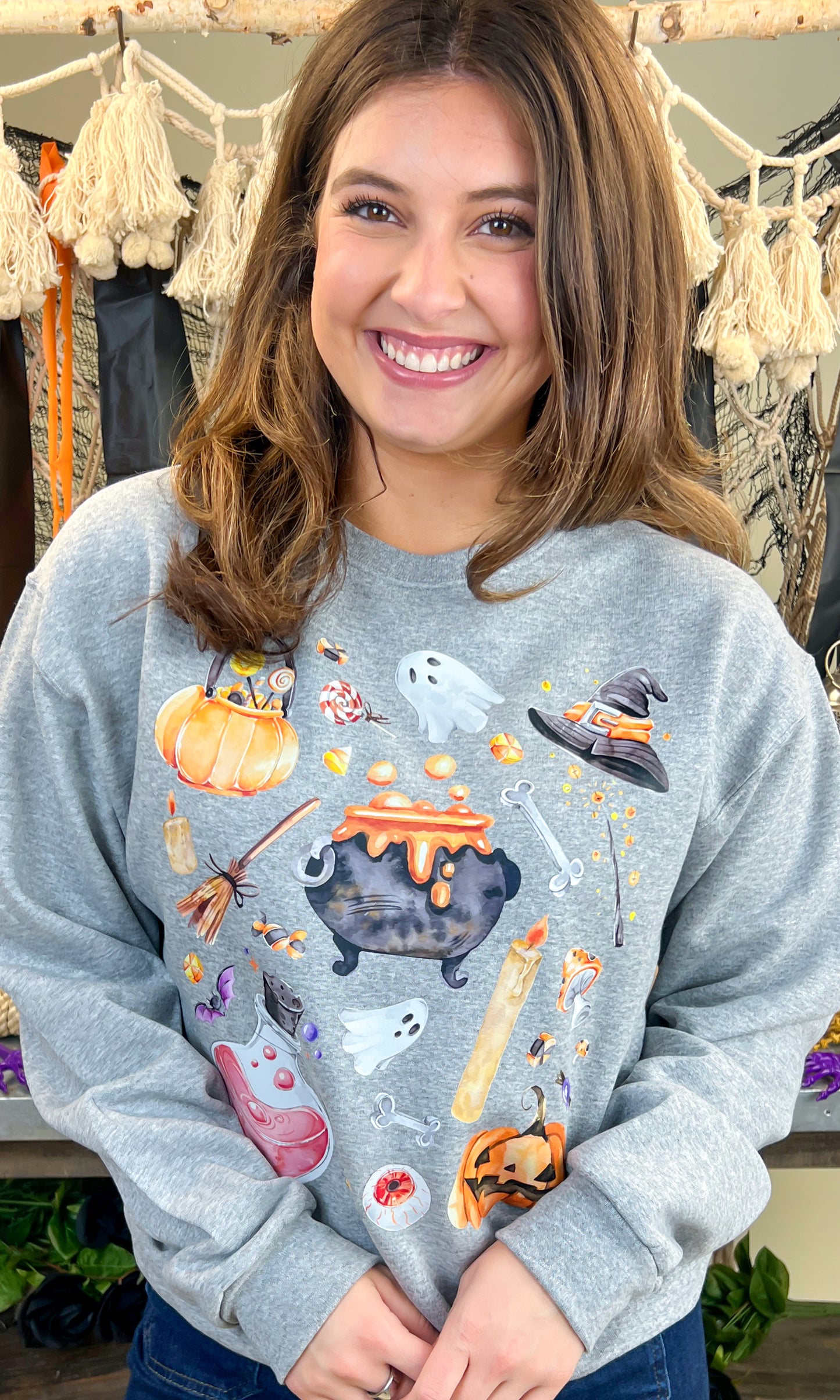 Halloween Collage Graphic Sweatshirt