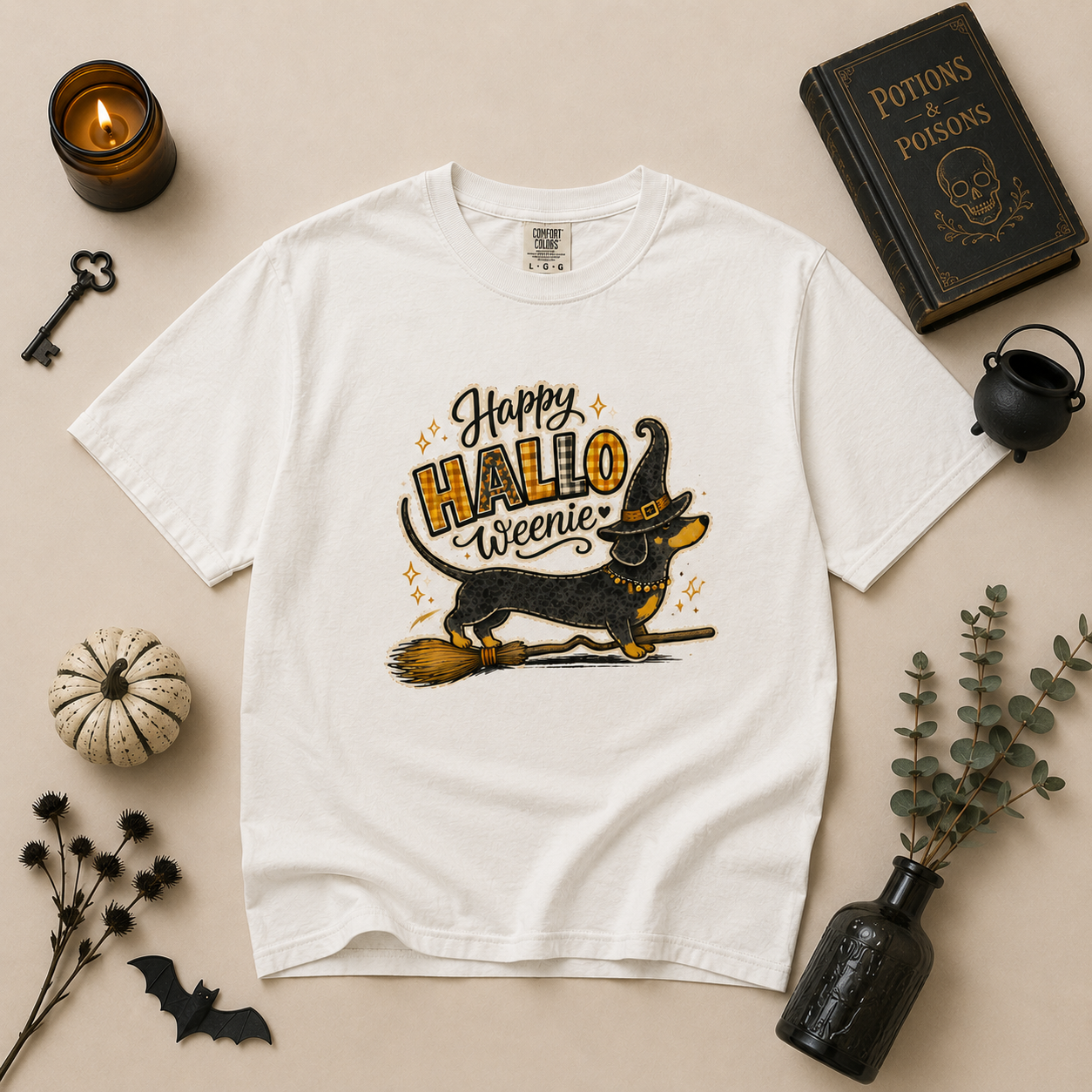 Halloween Basics Graphic Comfort Color T-Shirt