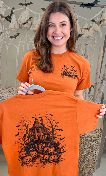 Haunted House Spooky Graphic T-Shirt