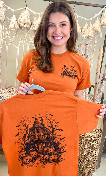 Haunted House Spooky Graphic T-Shirt