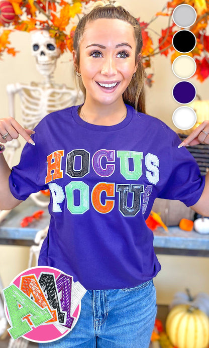 Hocus Pocus Halloween Sequin Graphic T-Shirt