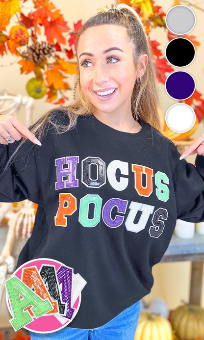 Hocus Pocus Halloween Sequin Graphic Sweatshirt