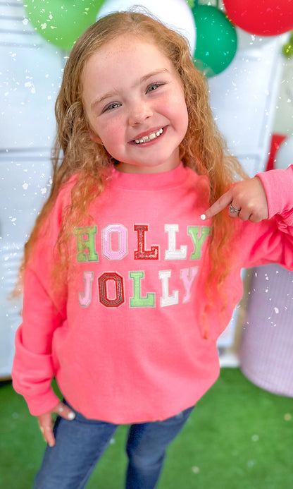 Holly Jolly Sequin Christmas Graphic Sweatshirt