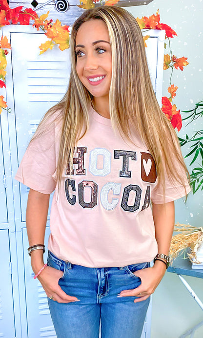 Hot Cocoa Sequin Graphic T-Shirt
