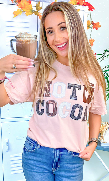 Hot Cocoa Sequin Graphic T-Shirt